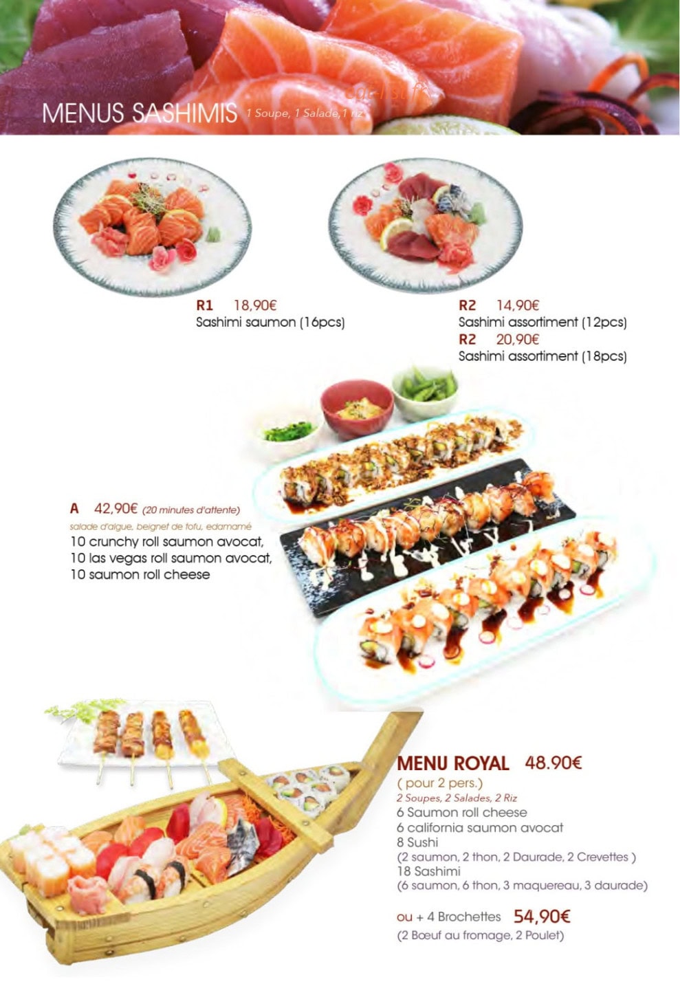 Fusion Sushi — carte page 15
