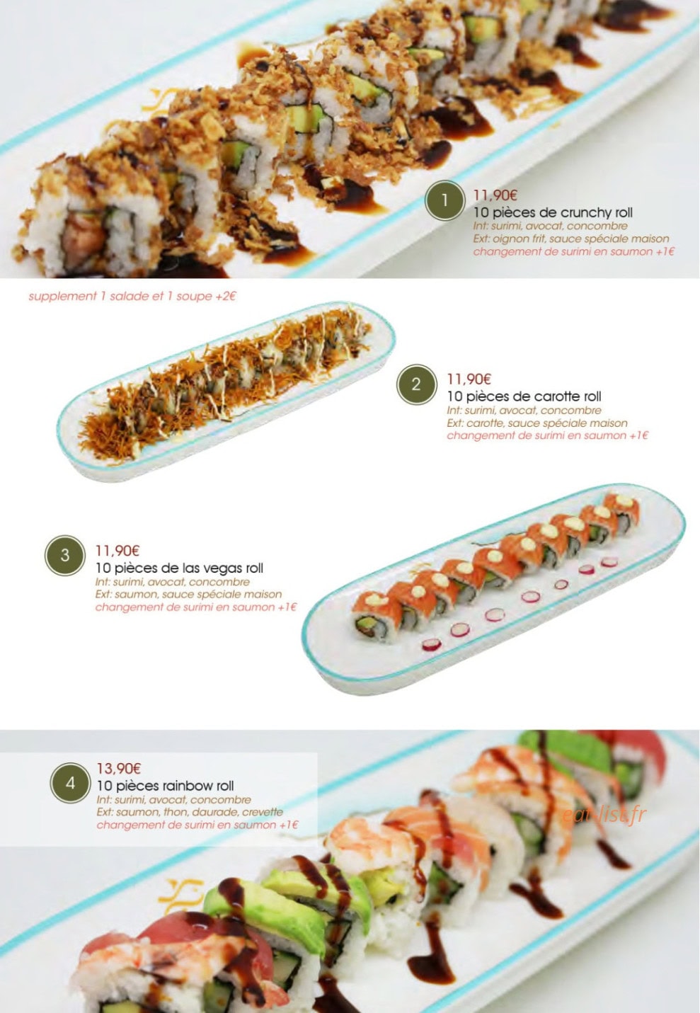 Fusion Sushi — carte page 12