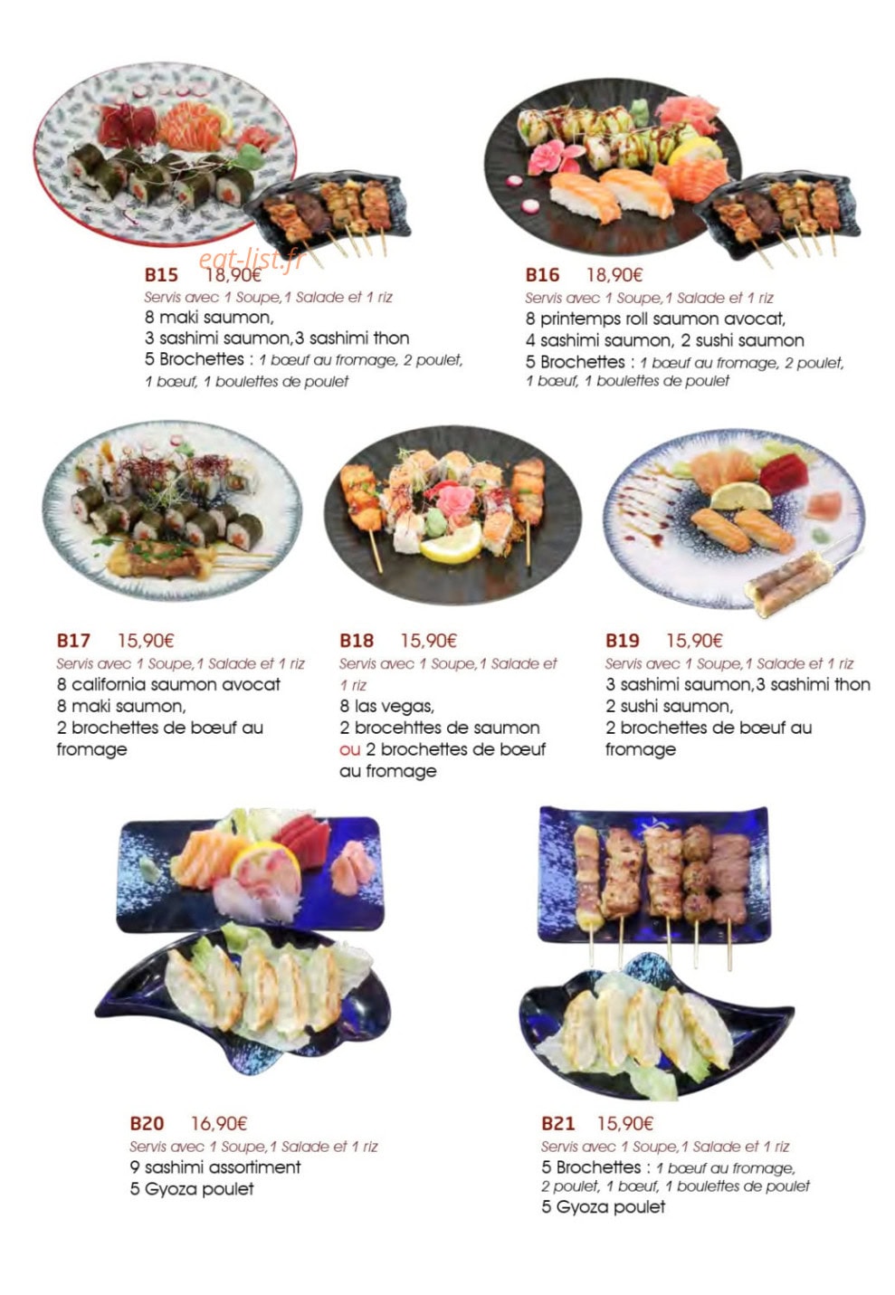 Fusion Sushi — carte page 9