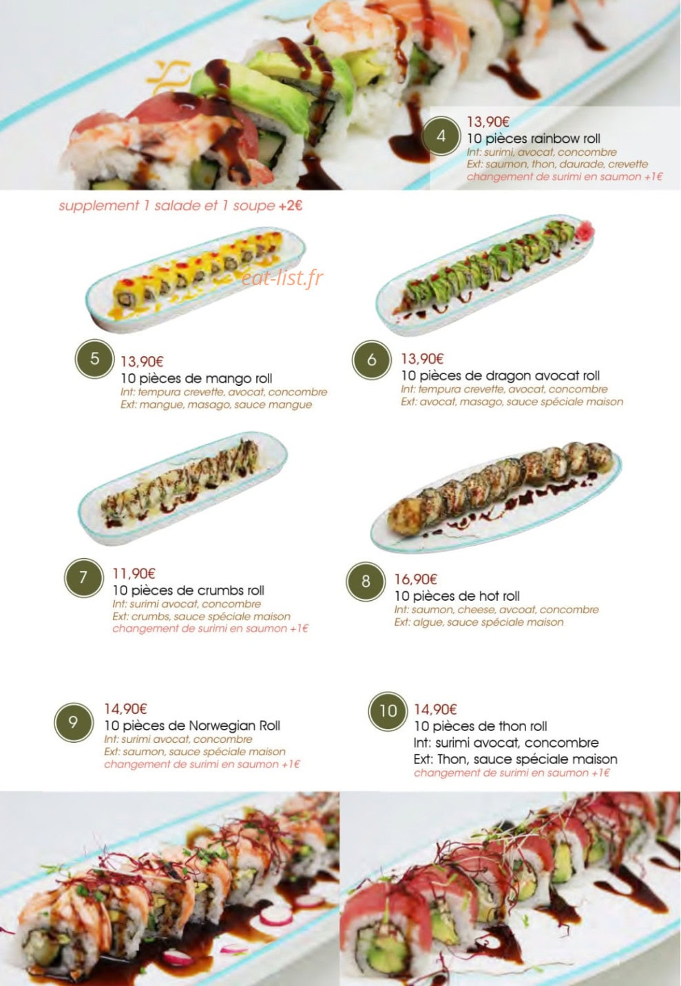 Fusion Sushi — carte page 17