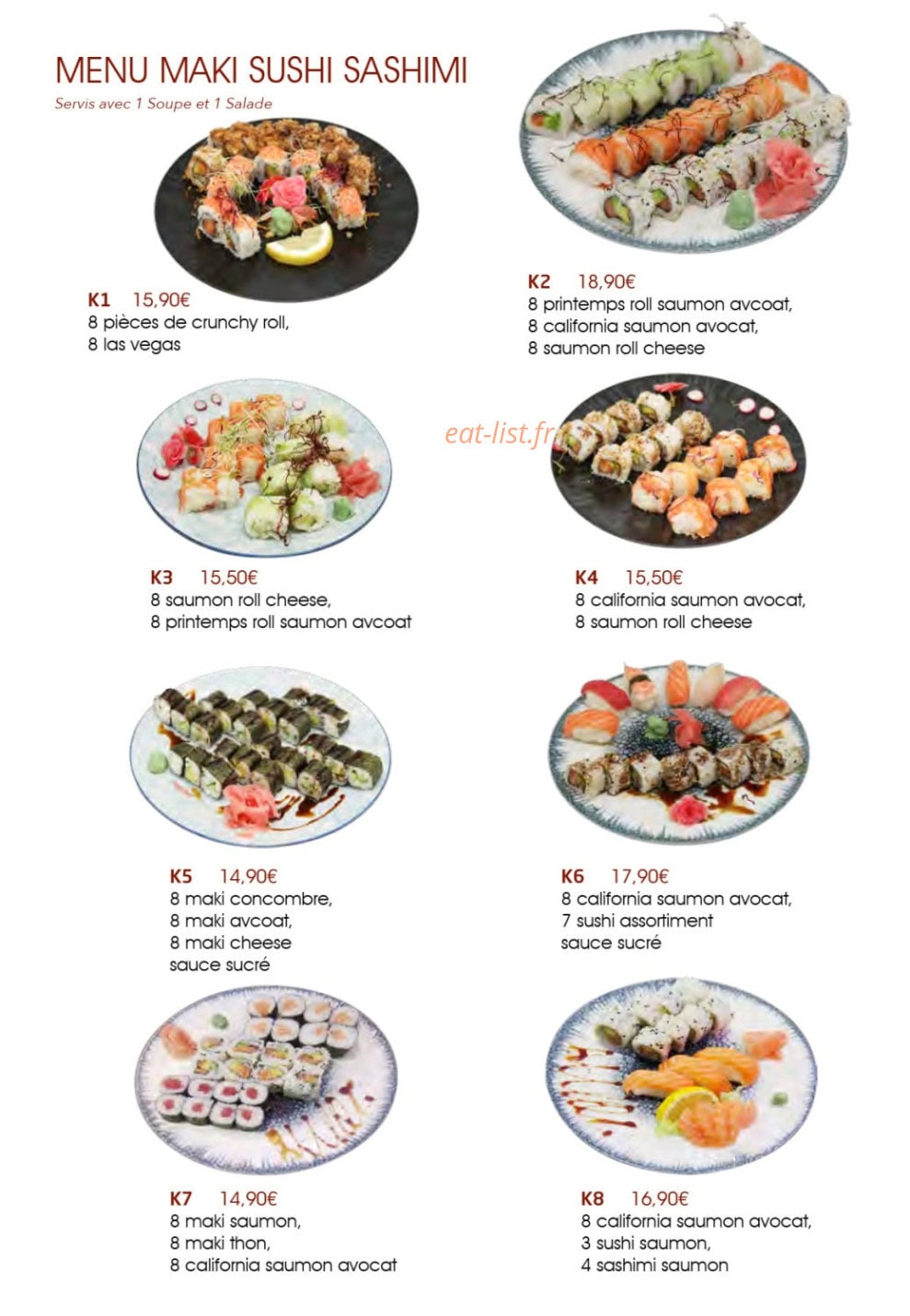 Fusion Sushi — carte page 13