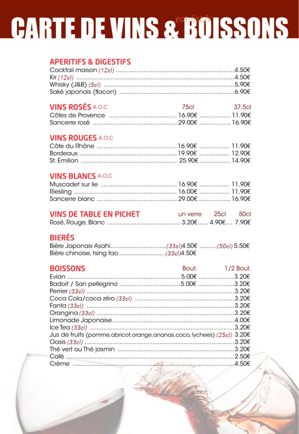 Fusion Sushi — carte page 19