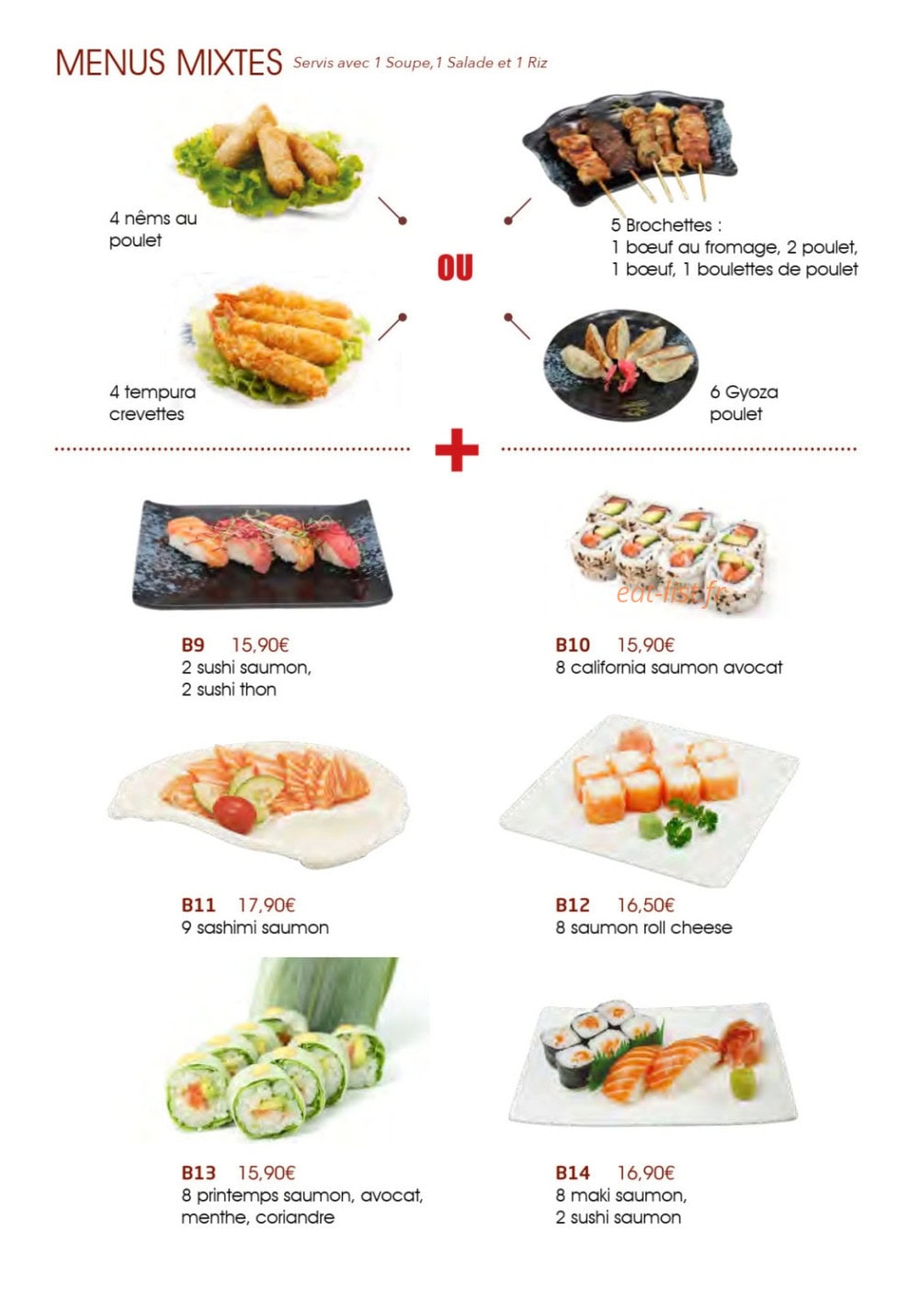 Fusion Sushi — carte page 8
