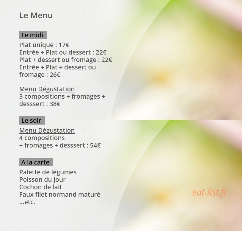H.kitchen — carte page 1