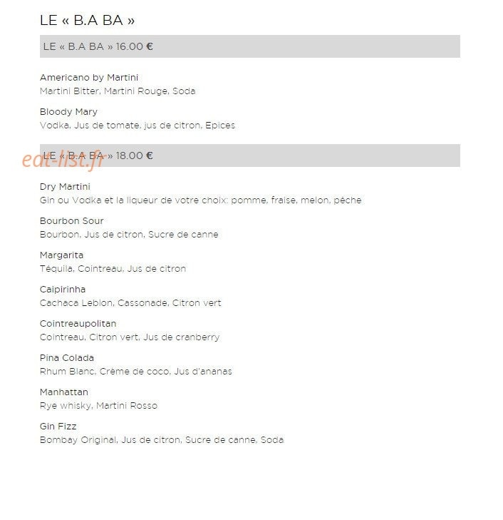 Hotel Bel Ami — carte page 3