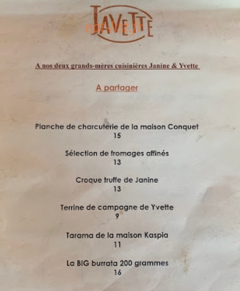 Javette — carte page 2