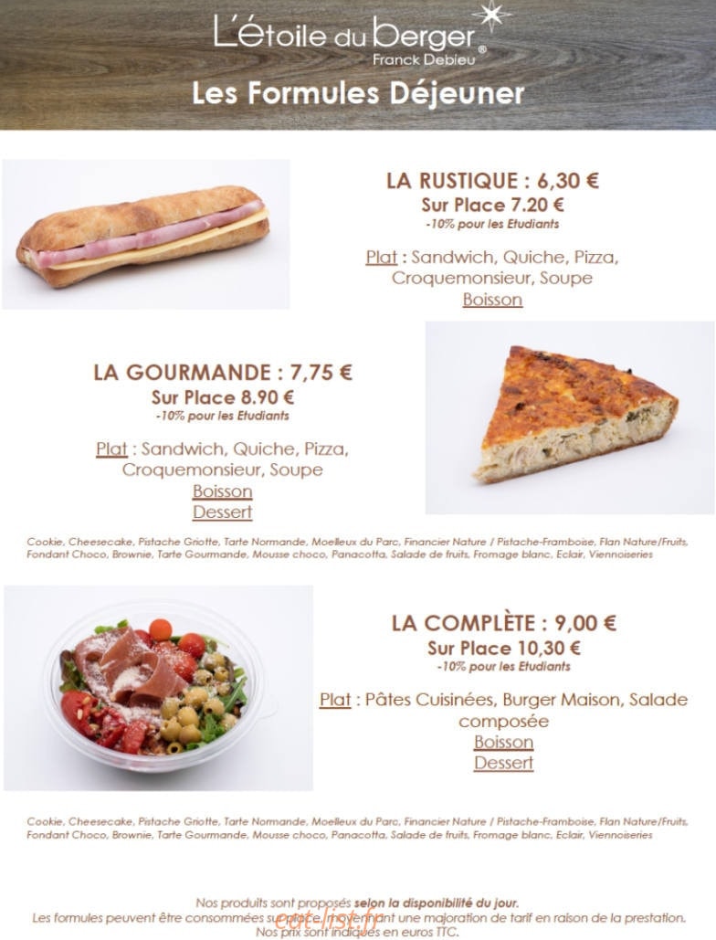 L' Etoile du berger — carte page 18