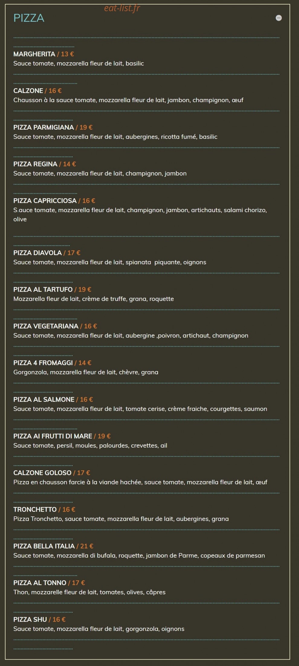 L'Oliveto — carte page 6