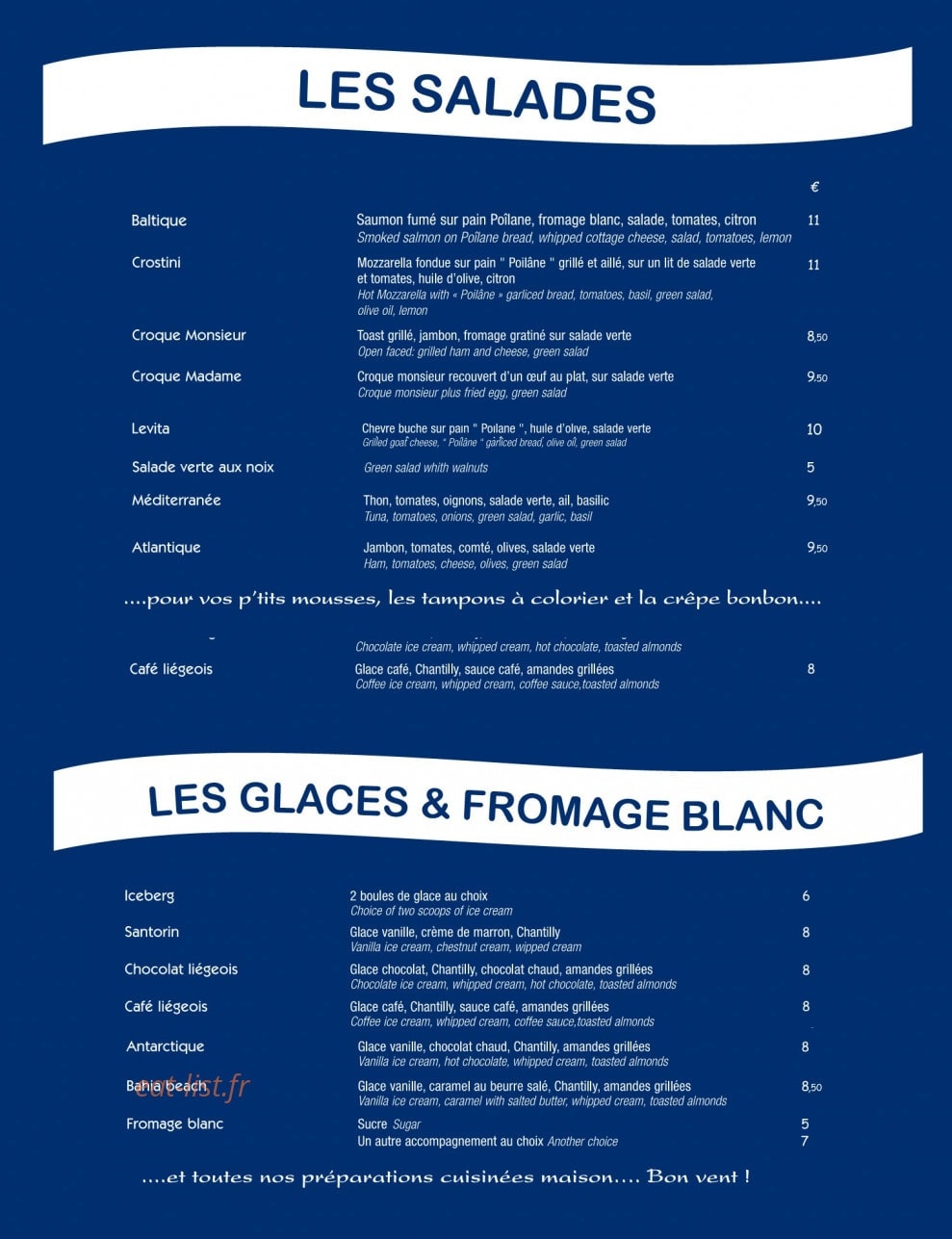 La Crêperie des Canettes — carte page 3