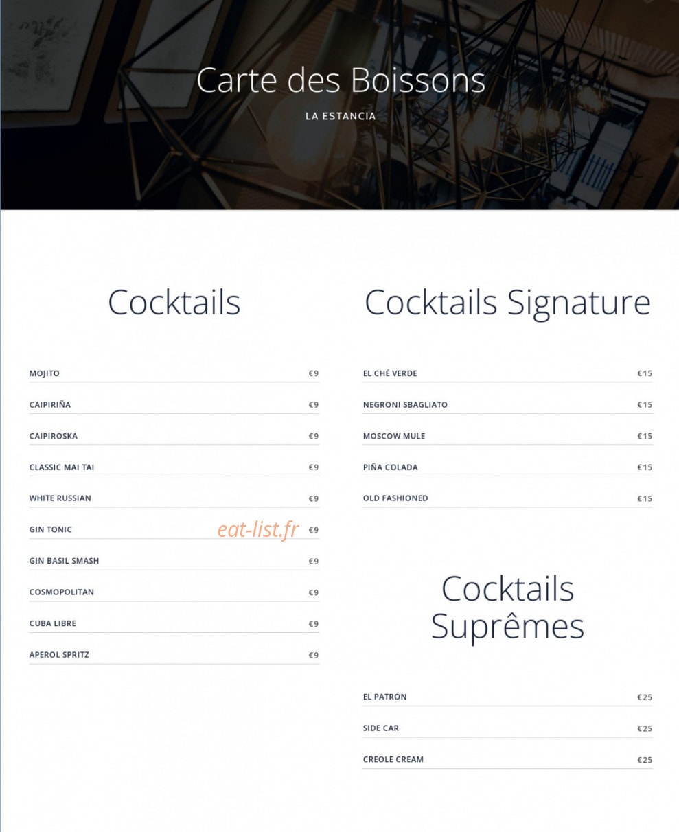 La Estancia — carte page 7