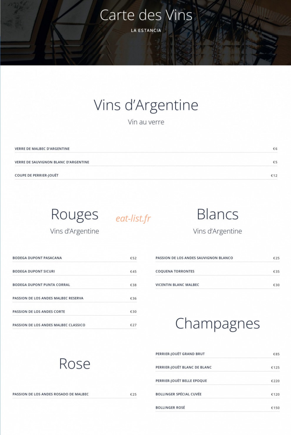 La Estancia — carte page 6