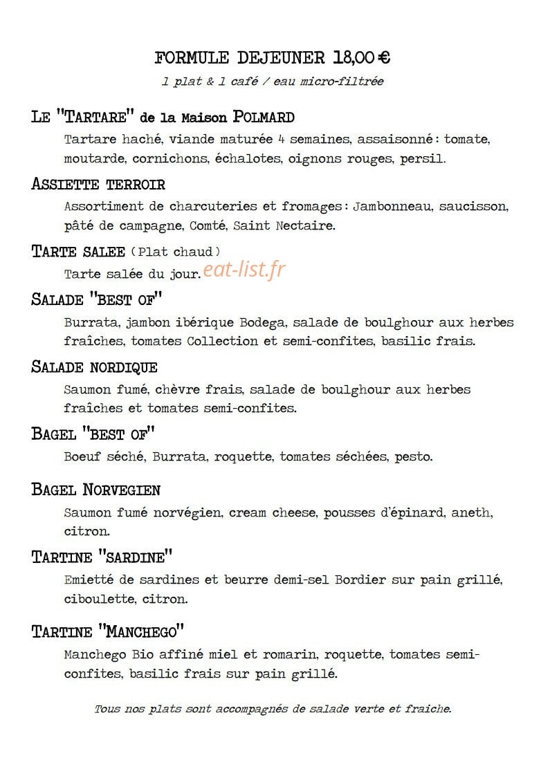 La Grande Crèmerie — carte page 4