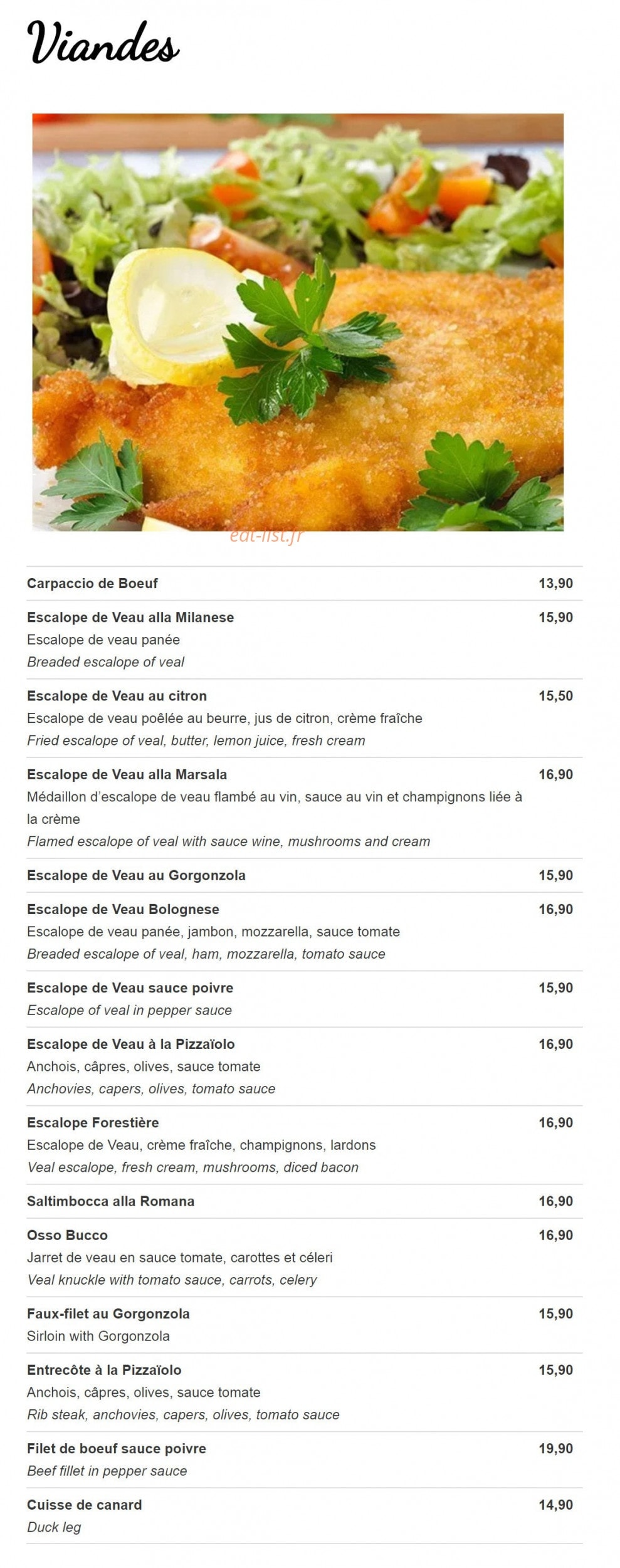 La Main à La Pâte — carte page 7