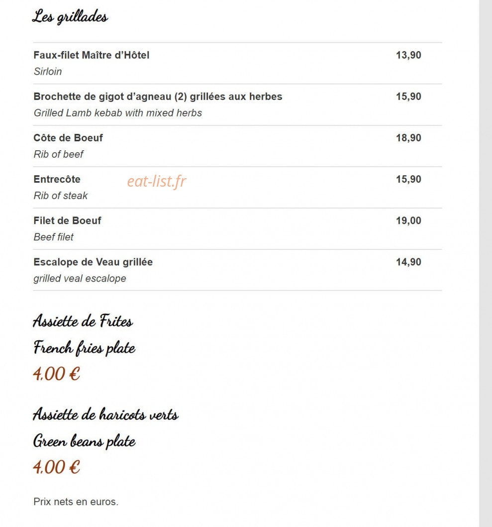 La Main à La Pâte — carte page 8