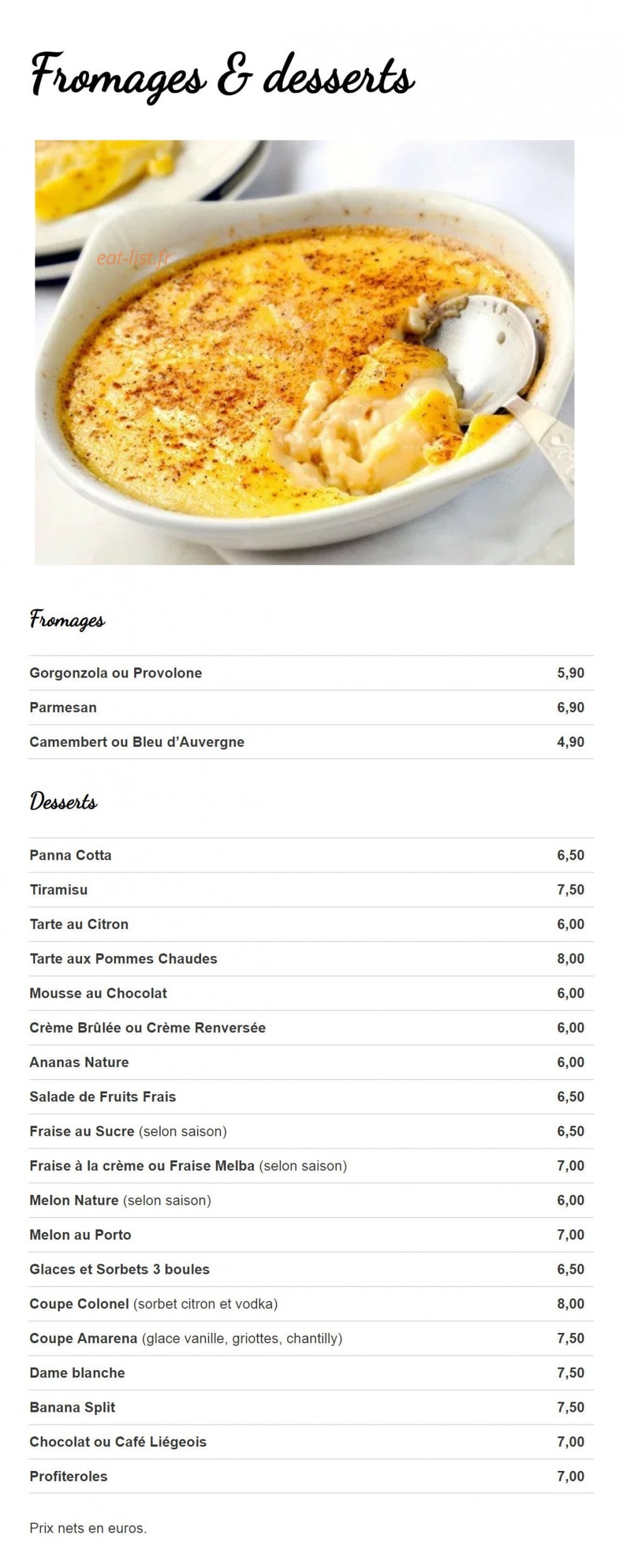 La Main à La Pâte — carte page 10