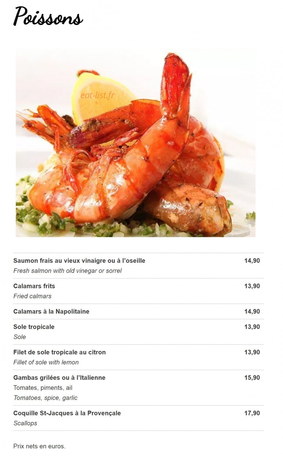 La Main à La Pâte — carte page 9