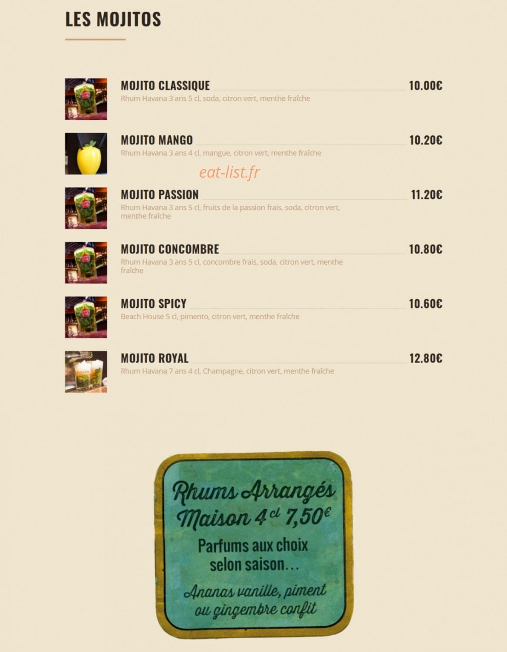 La Rhumerie — carte page 3