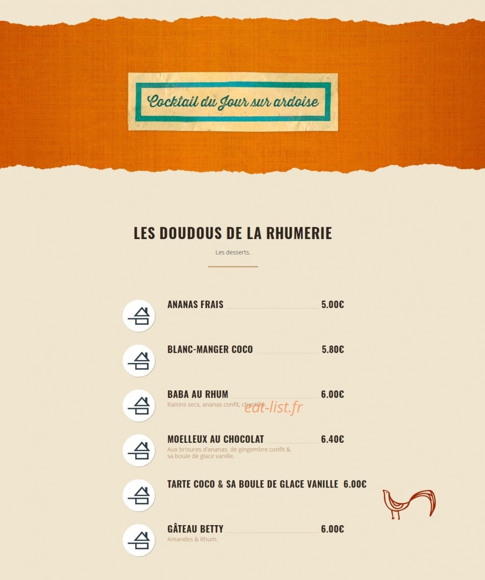 La Rhumerie — carte page 14