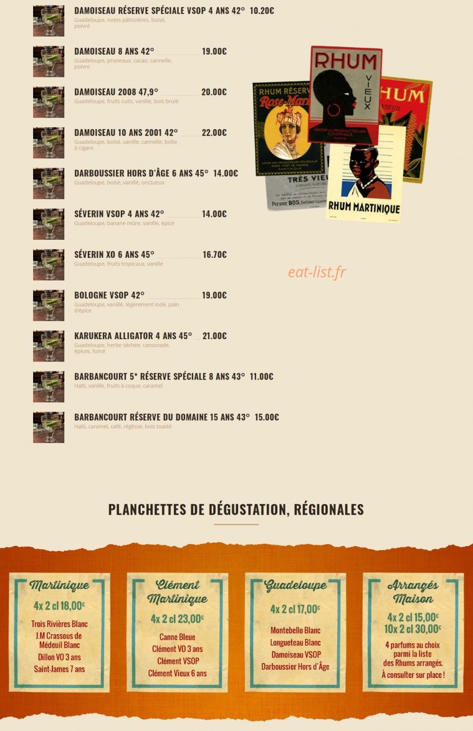 La Rhumerie — carte page 9