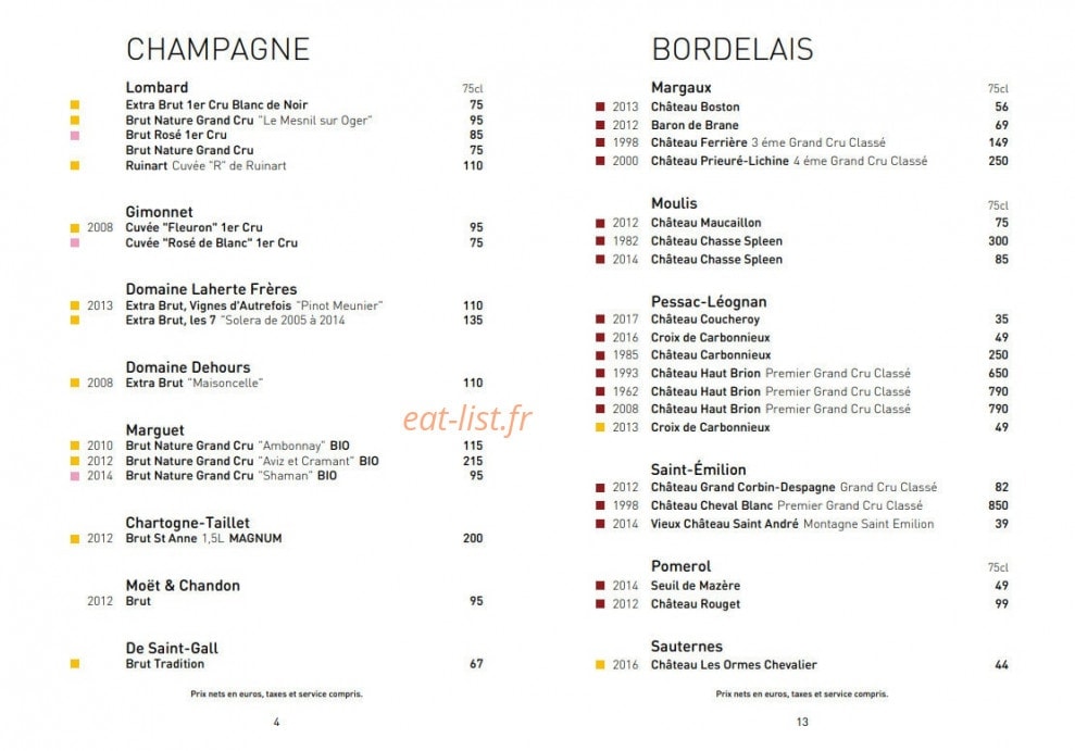 Le bar du Bouillon — carte page 4