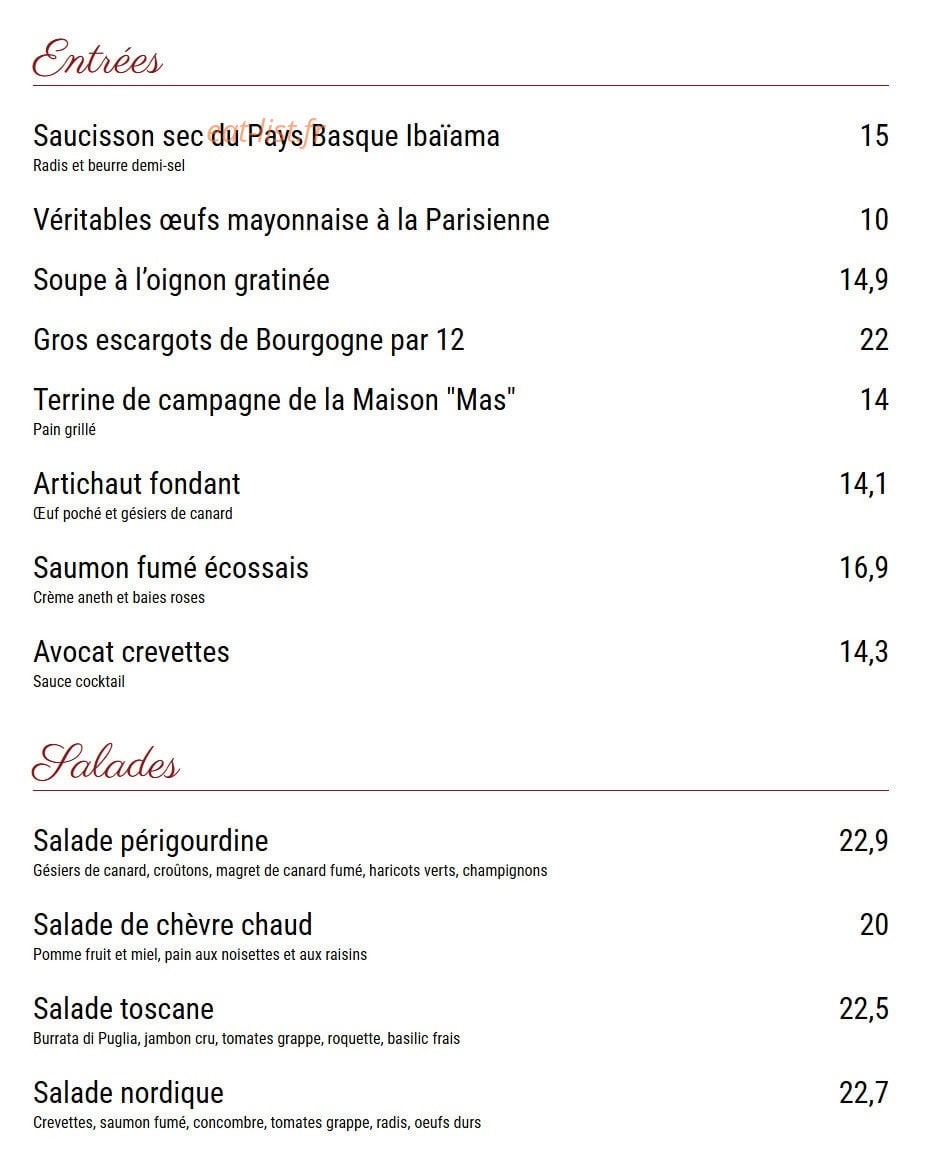 Le Chai - Saint Germain — carte page 1