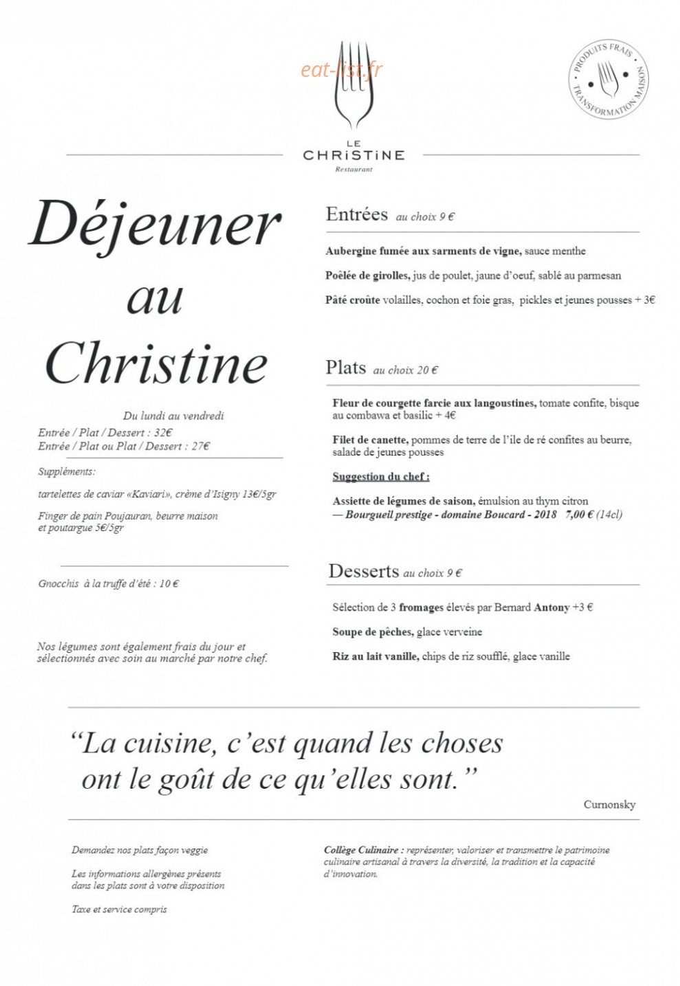 Le Christine — carte page 1