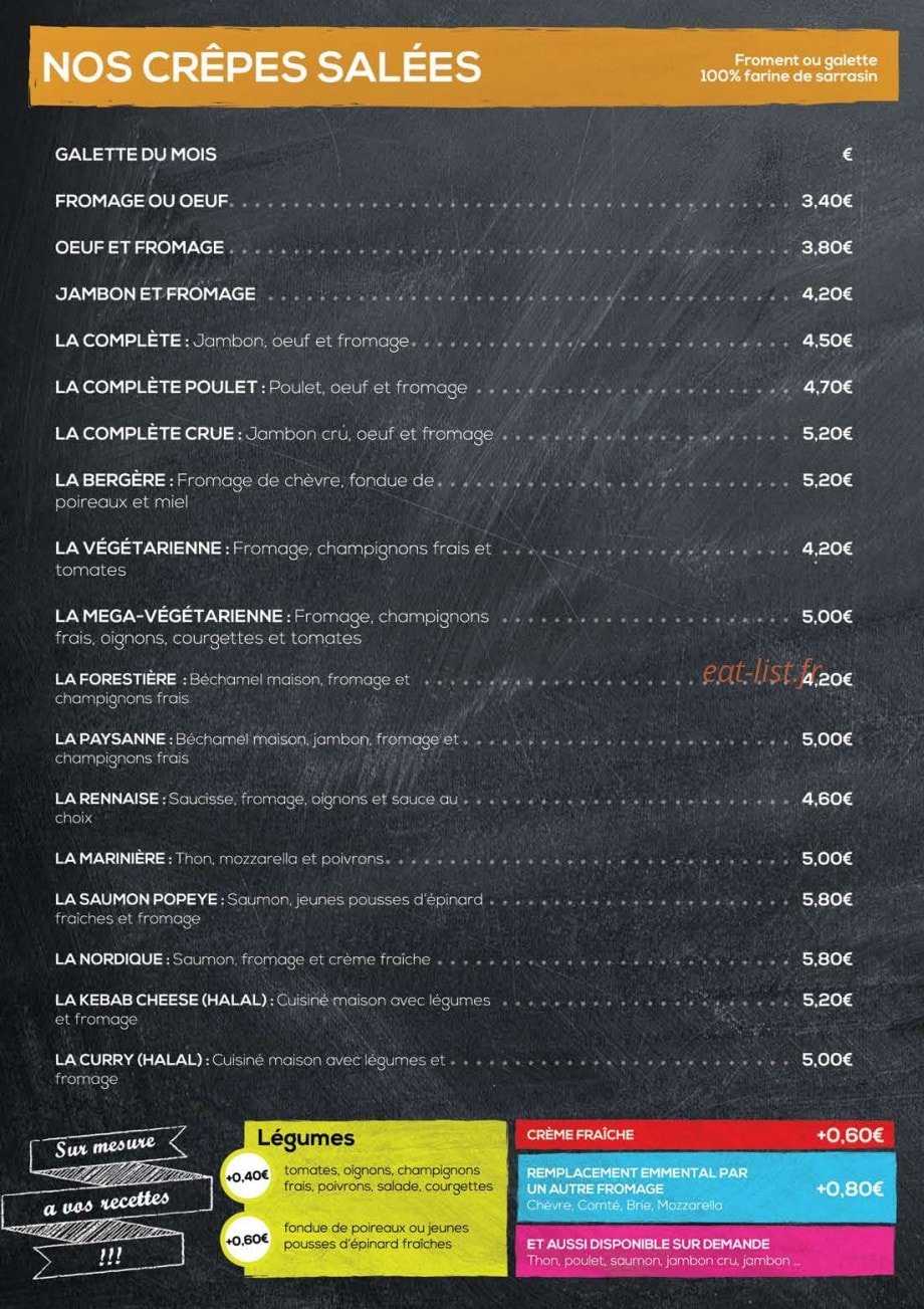 Le Fournil — carte page 1