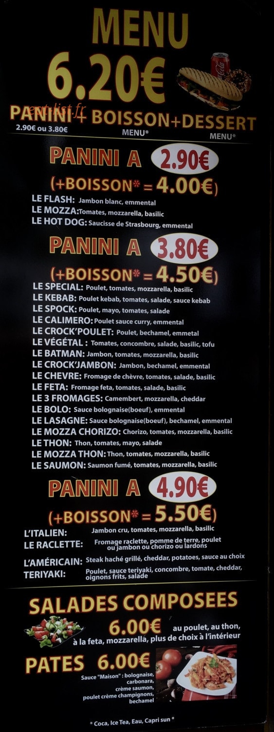 Le Miam — carte page 1