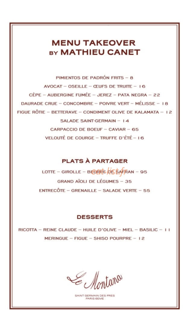 Le Montana — carte page 1