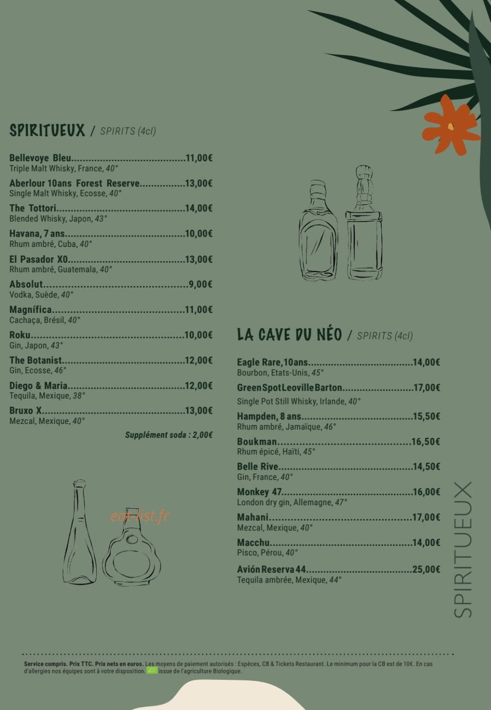 Le Néo Café — carte page 17