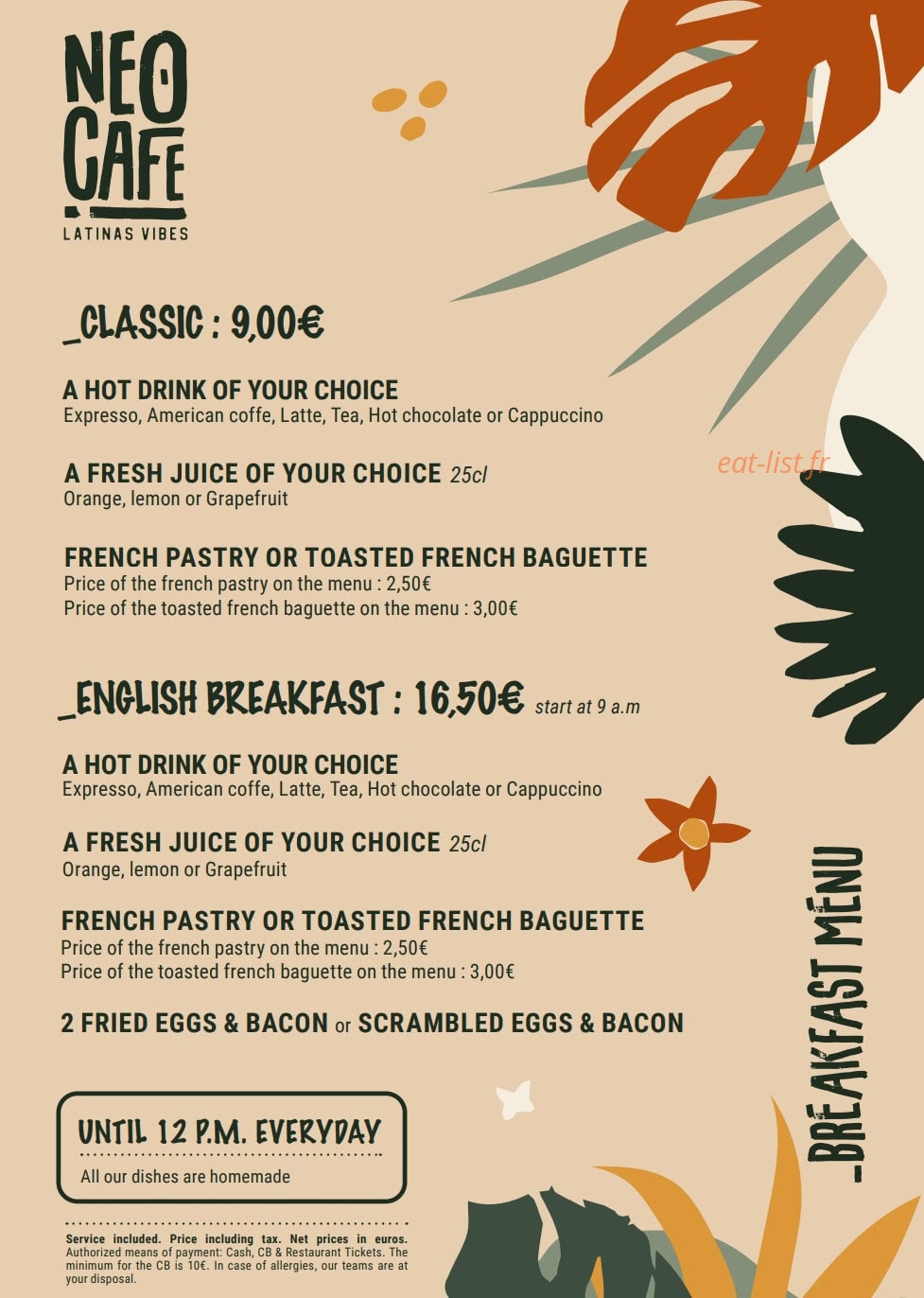 Le Néo Café — carte page 5
