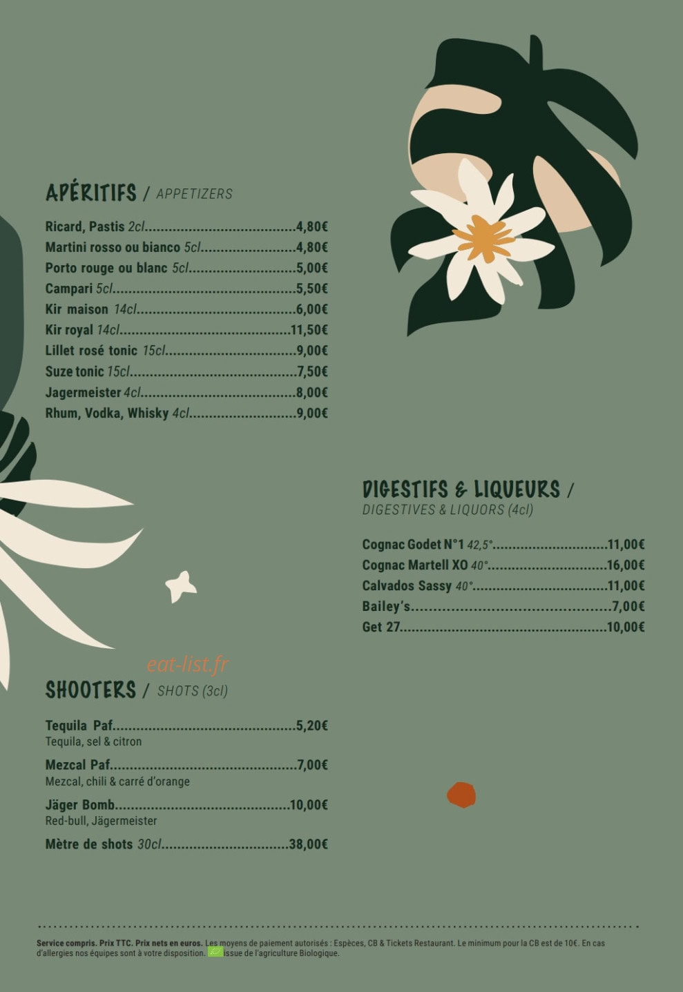 Le Néo Café — carte page 16