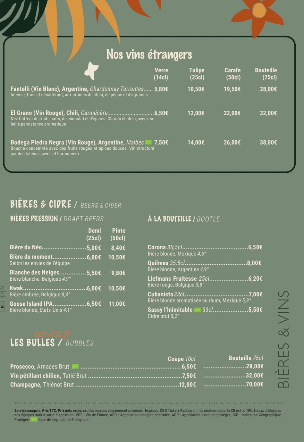 Le Néo Café — carte page 13