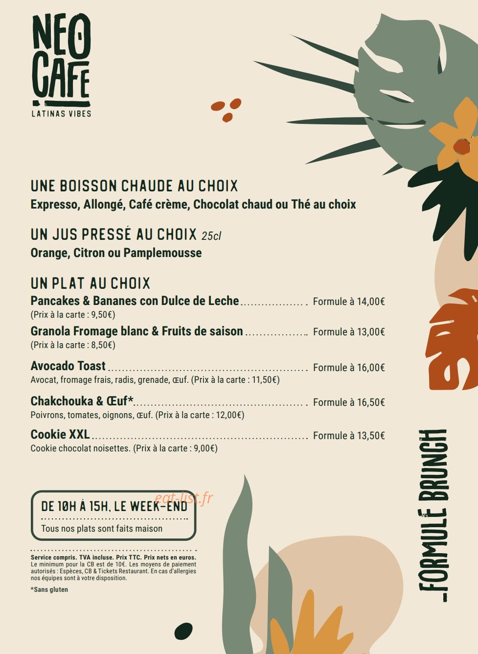 Le Néo Café — carte page 6