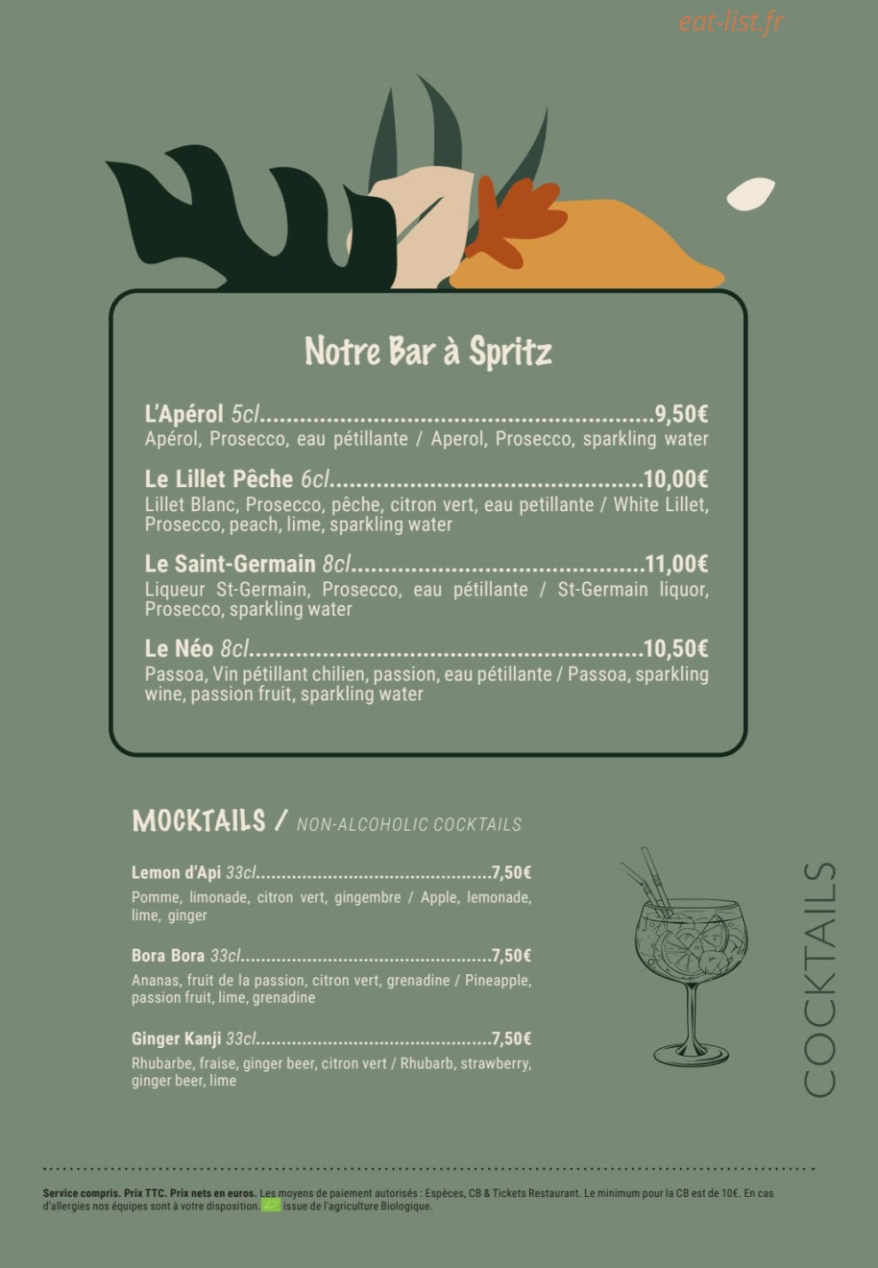 Le Néo Café — carte page 15