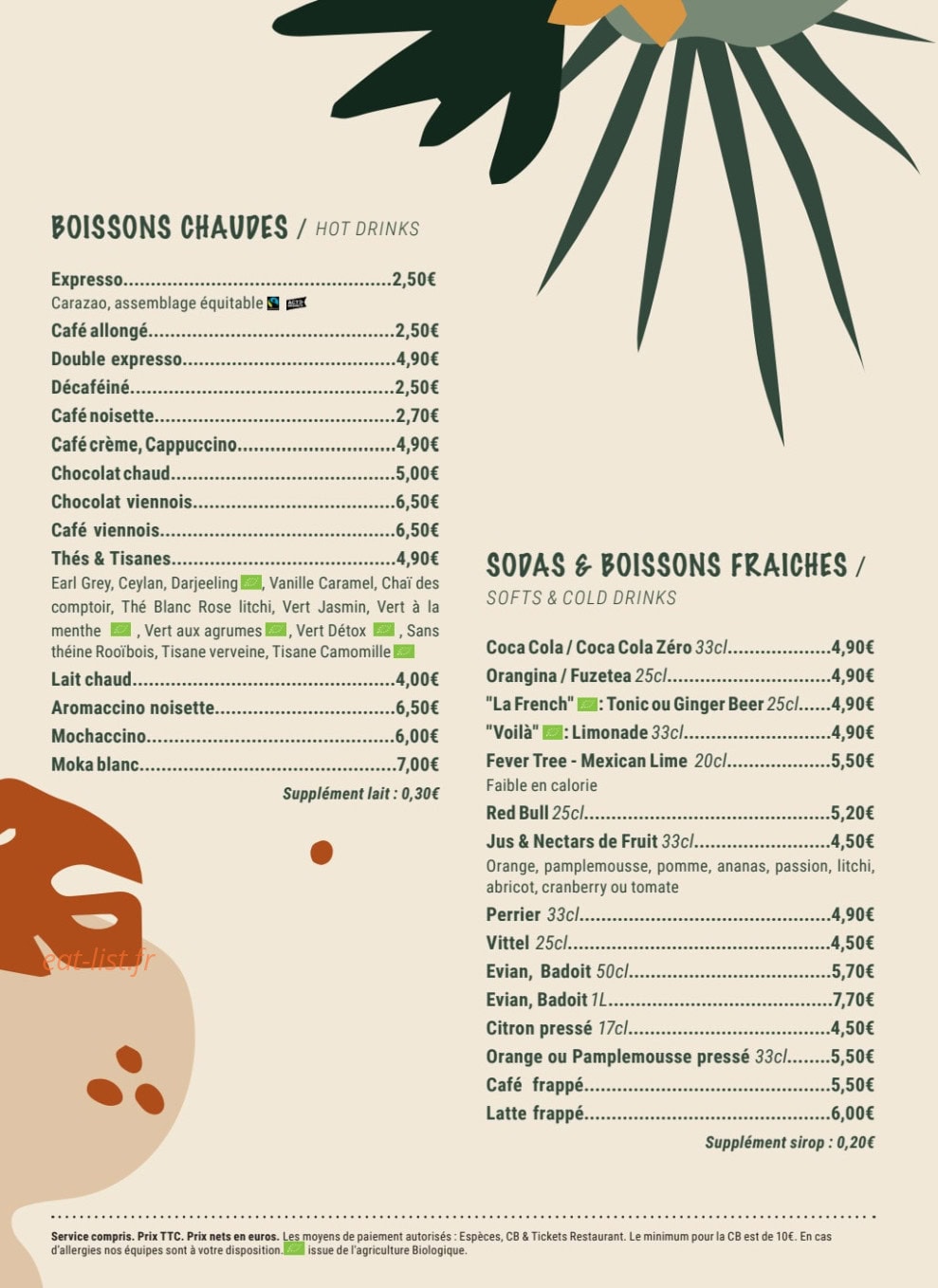 Le Néo Café — carte page 9