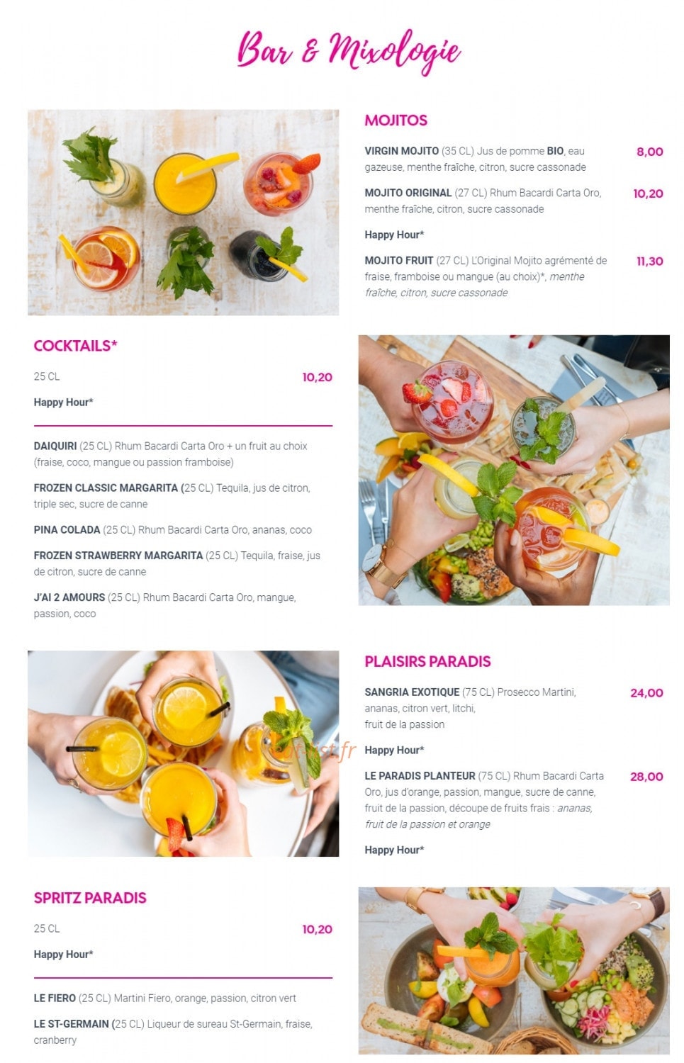 Carte Paradis Du Fruit Prix Le Paradis du Fruit à Paris 6 - menu et photos