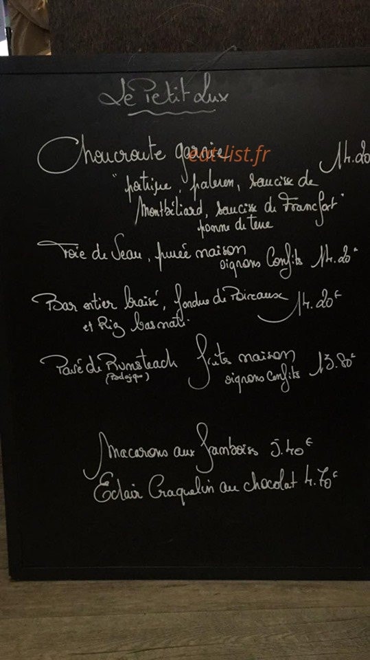 Le Petit Lux — carte page 1