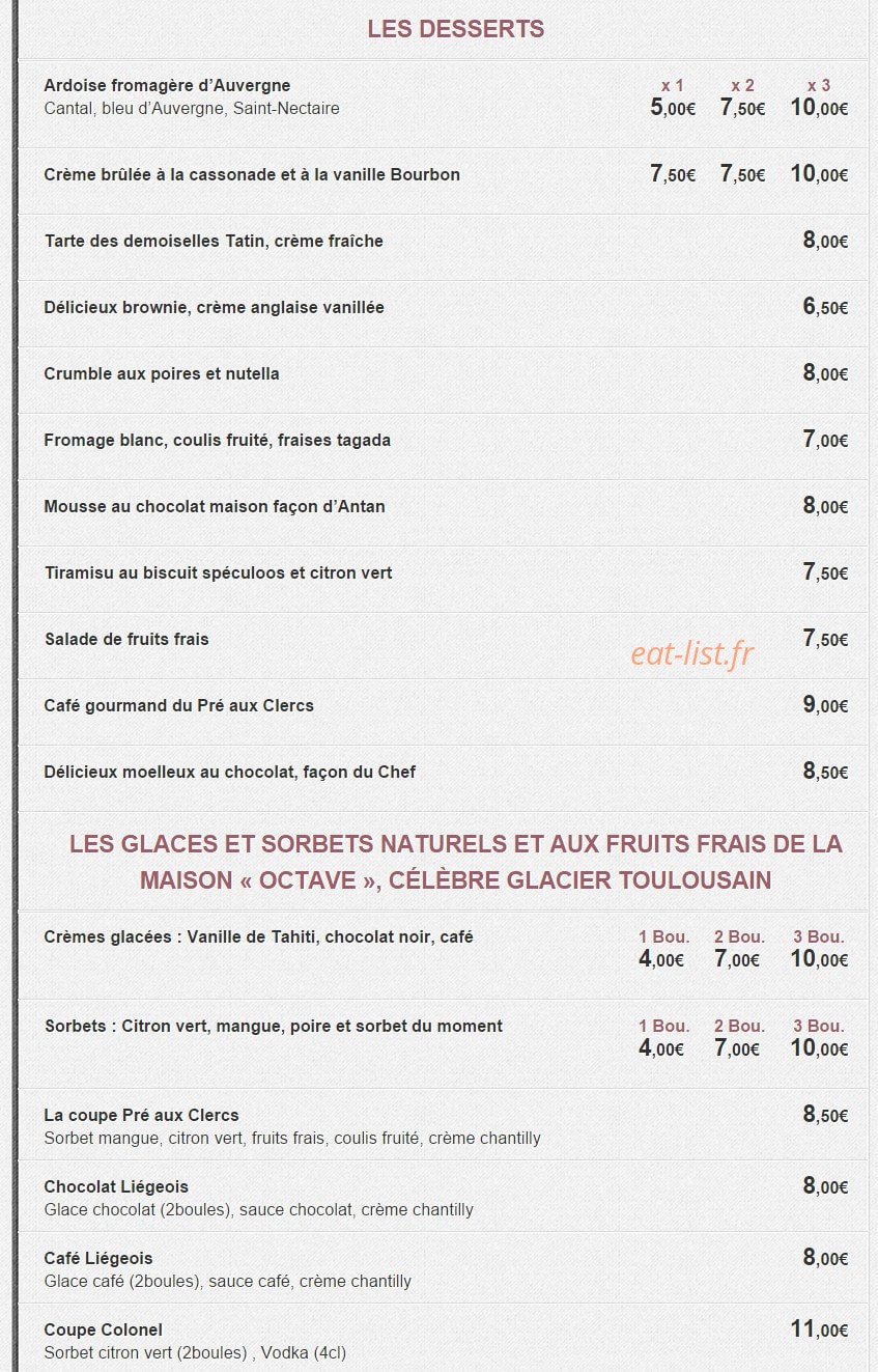 Le pré aux clercs — carte page 4