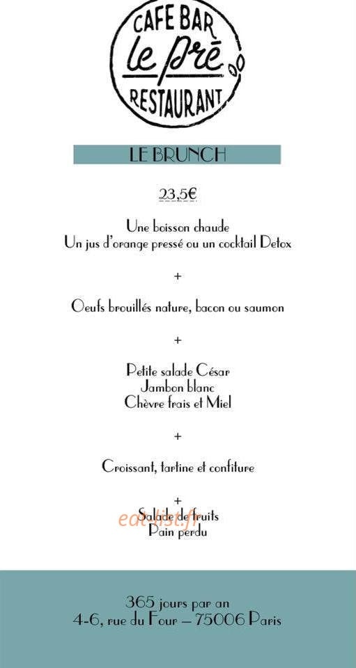 Le pré — carte page 3