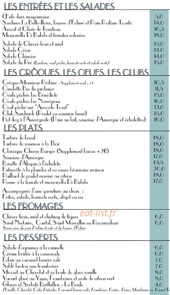 Le pré — carte page 1