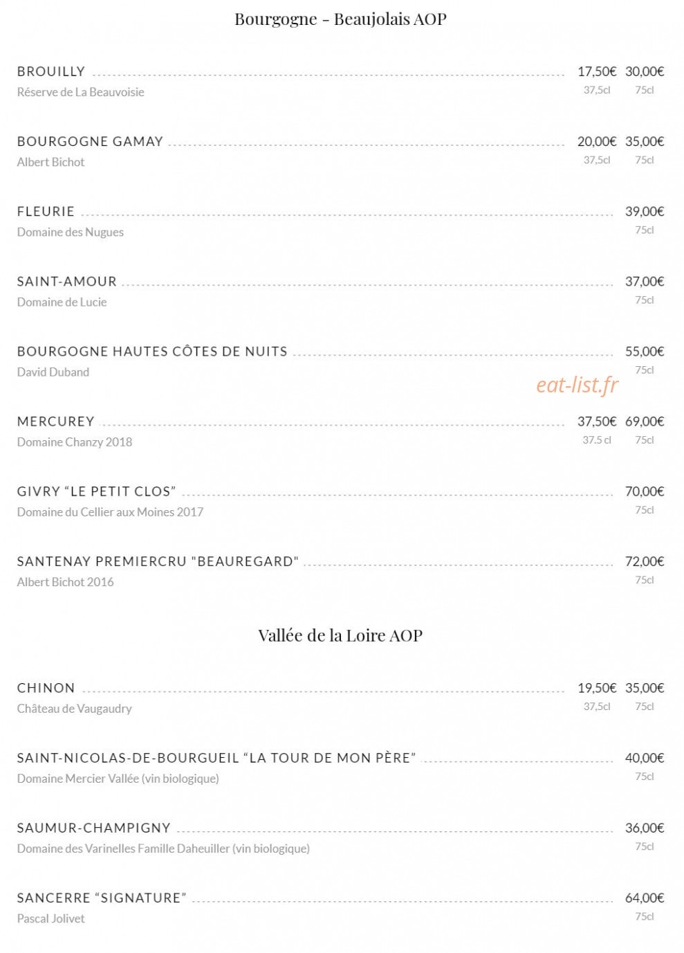 Le Procope — carte page 11