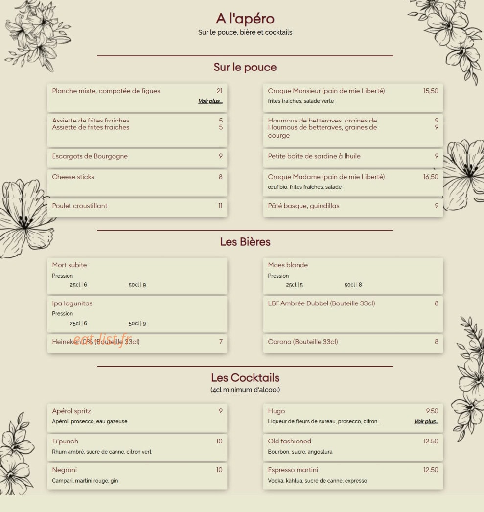 Le Rive Gauche — carte page 3