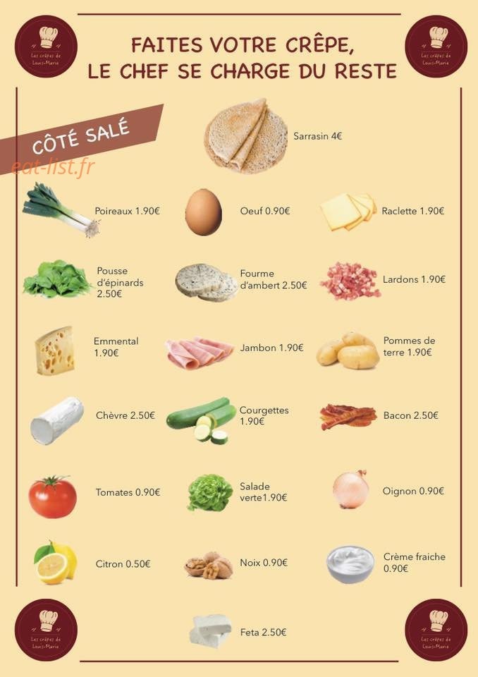 Les Crêpes de Louis-Marie — carte page 2