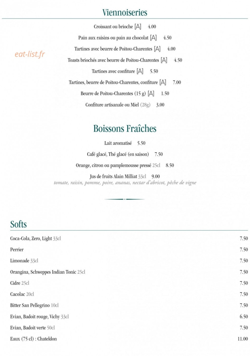 Les Deux Magots — carte page 3