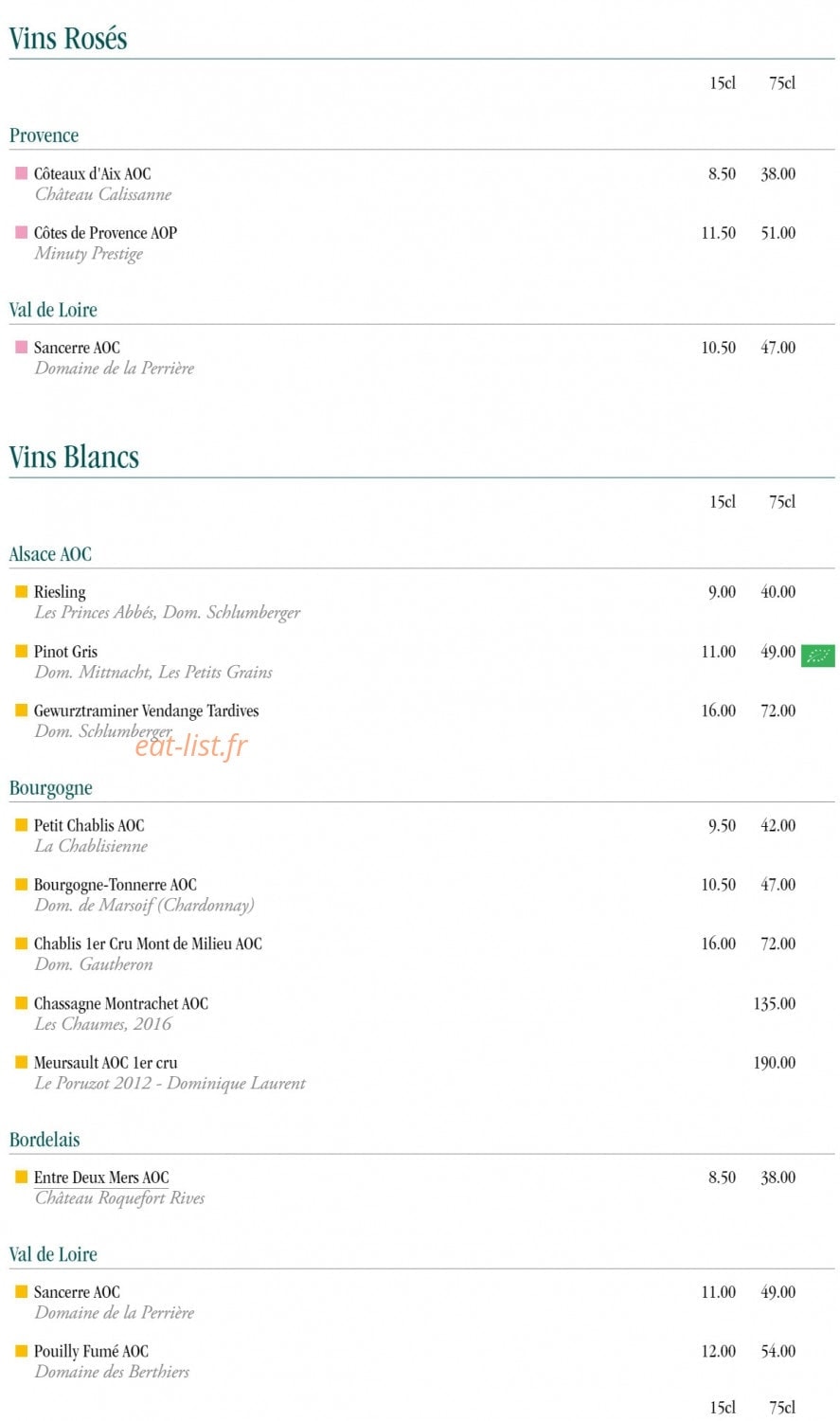 Les Deux Magots — carte page 27