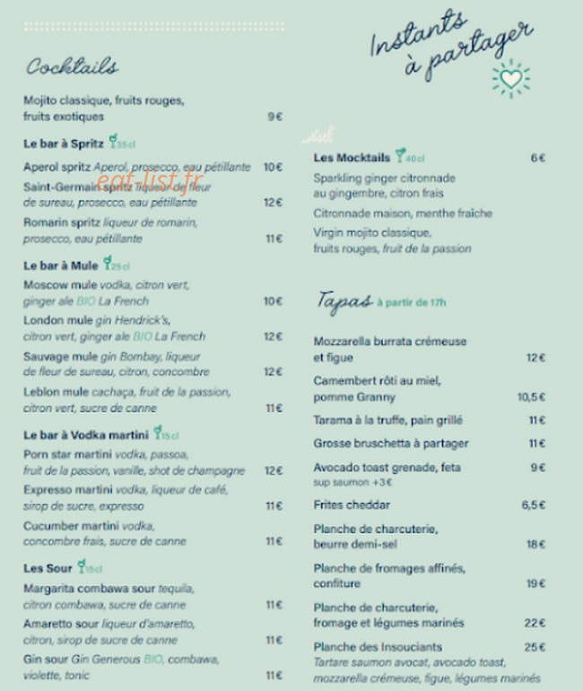 Les insouciants — carte page 7