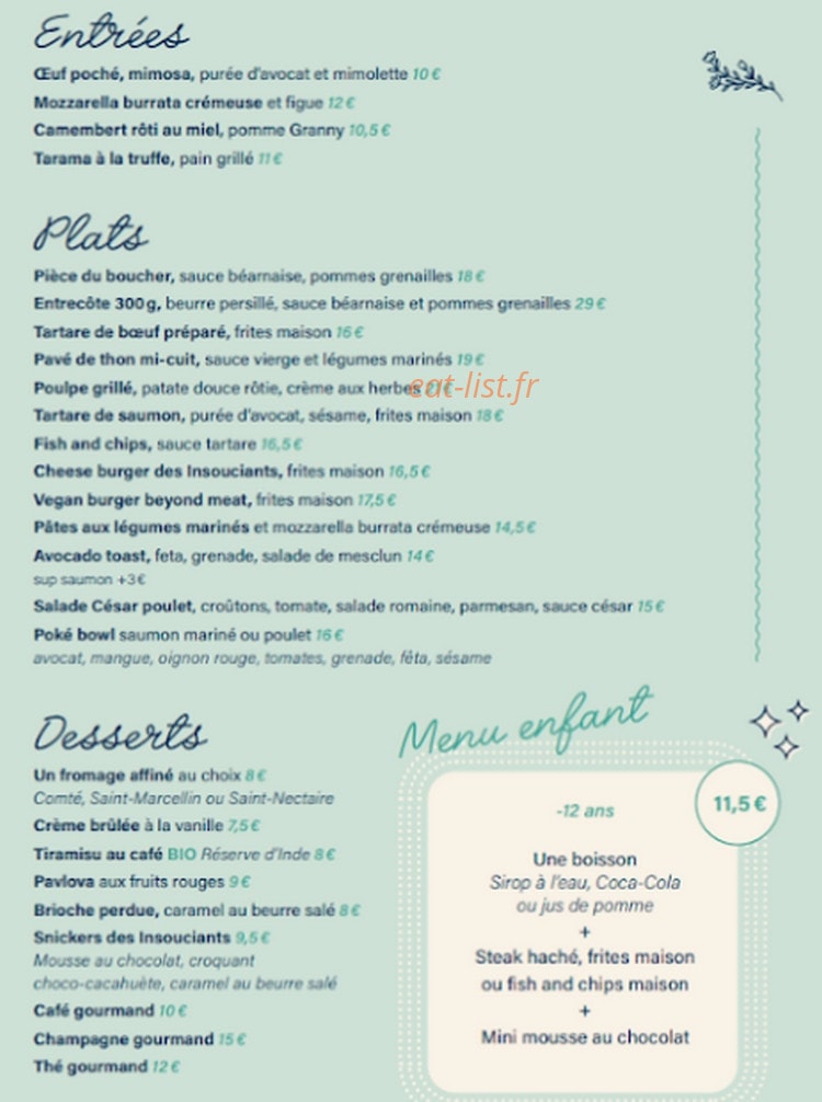Les insouciants — carte page 2