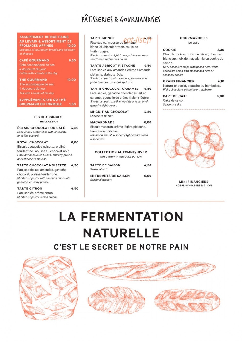 Maison Eric Kayser — carte page 3