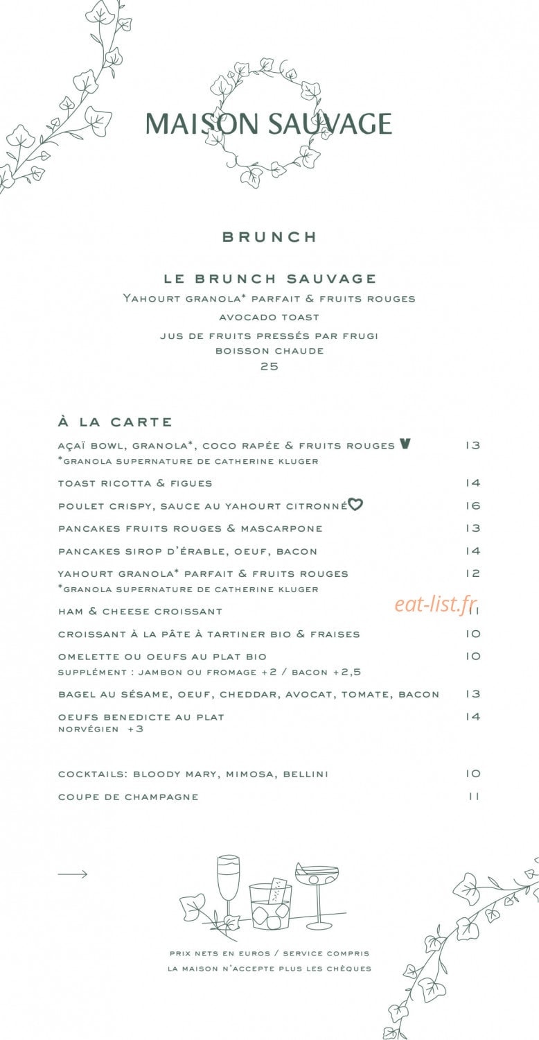 Maison Sauvage — carte page 3